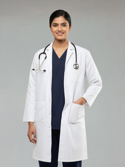 White Long Lab Coat – Full Sleeves | Doctors Lab Coat (Unisex)