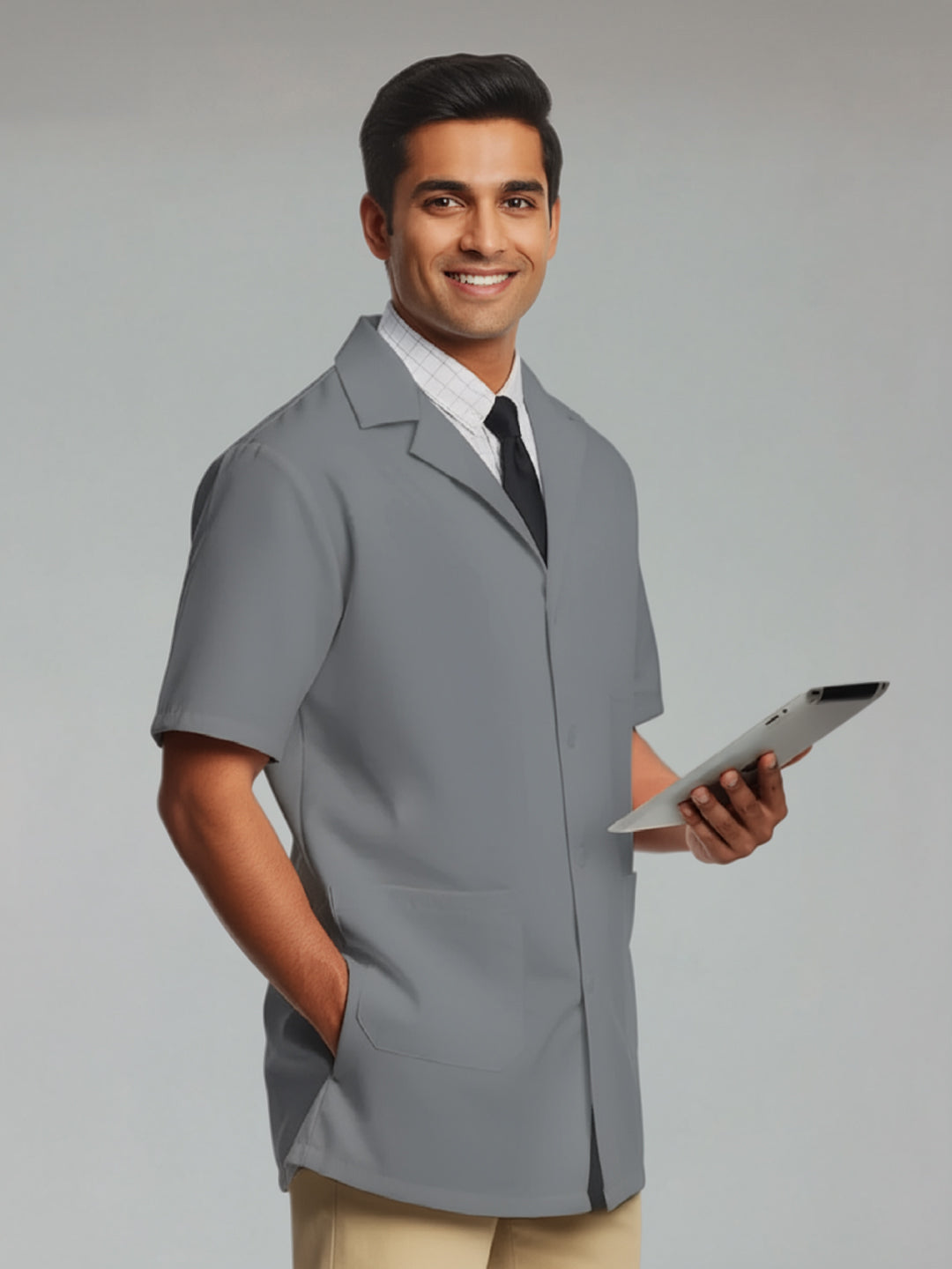 Lab Coat Grey- Half Sleeve (Unisex)