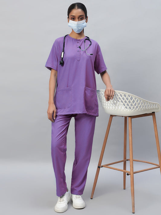 Light purple color Medical scrub for women