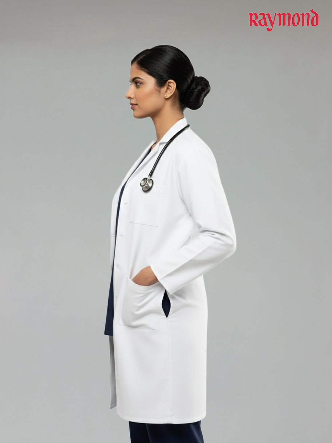Raymond White Long Lab Coat - Full Sleeves | Doctors Lab Coat (Unisex)