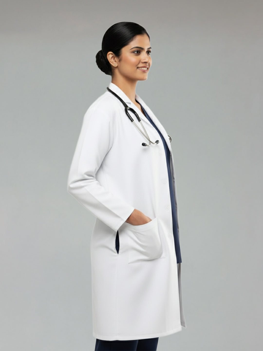 White Long Lab Coat – Full Sleeves | Doctors Lab Coat (Unisex)