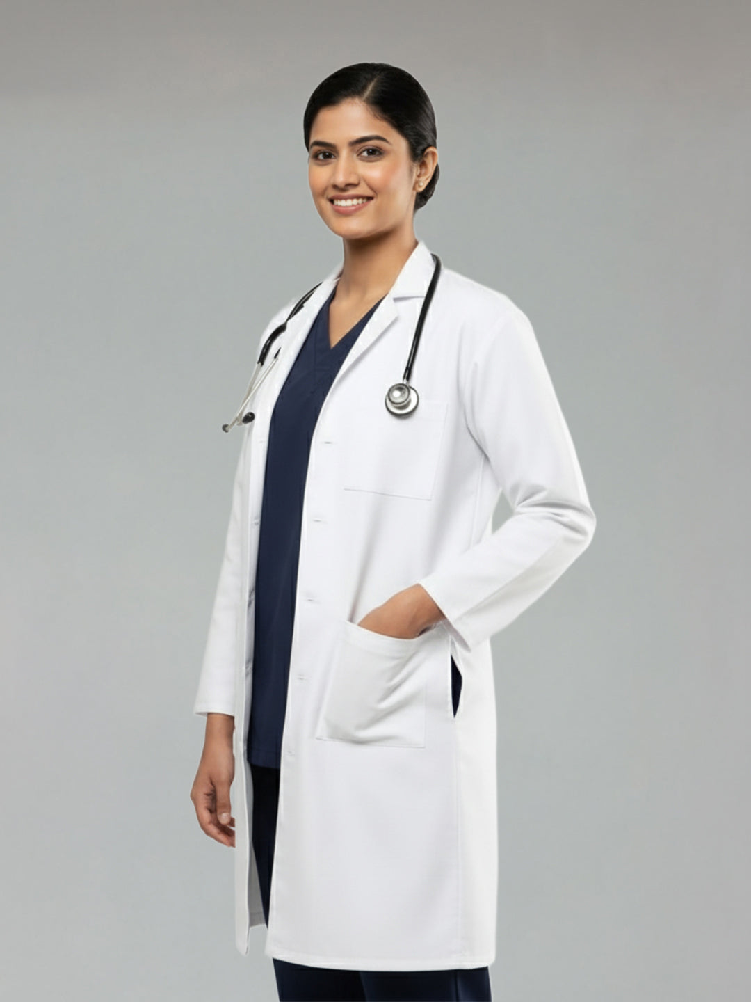 White Long Lab Coat – Full Sleeves | Doctors Lab Coat (Unisex)