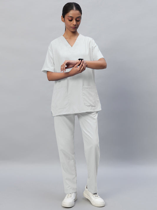White medical scrub for women