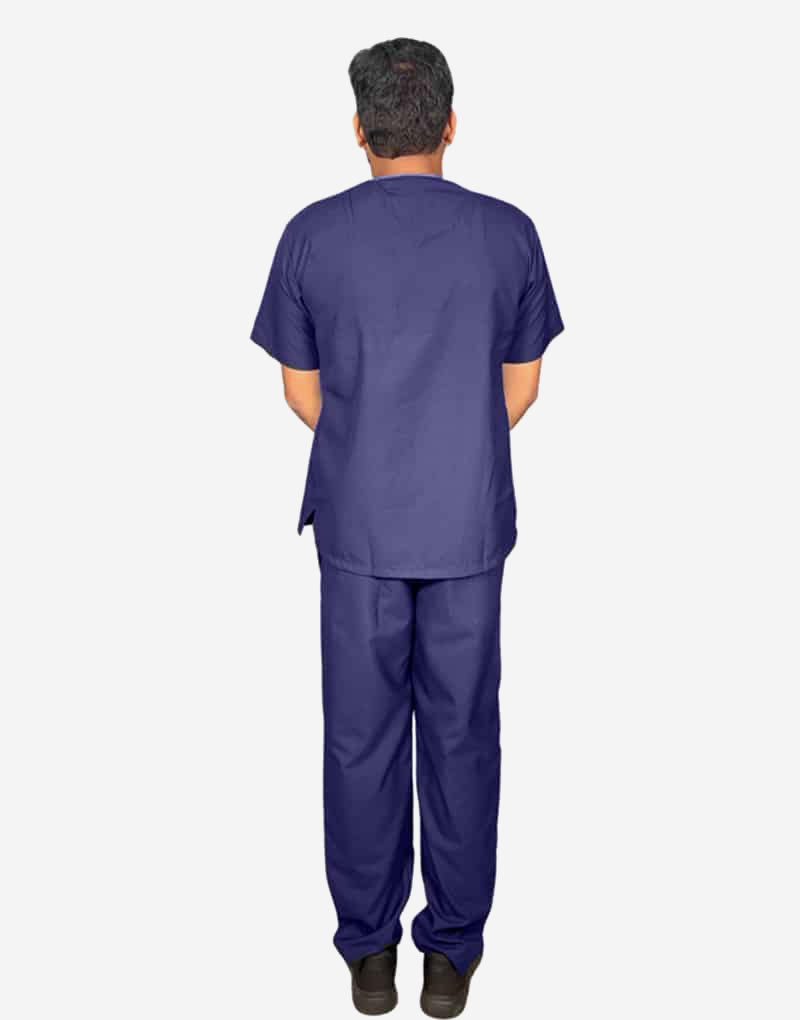 All-Day Half Sleeve Round Neck 3 Buttons Medical Scrubs - Male