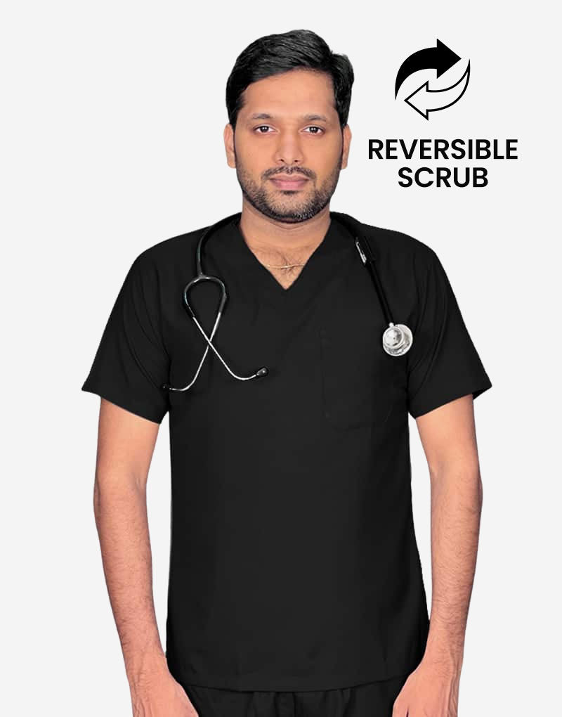 Reversible Half Sleeve Medical Scrubs - Male