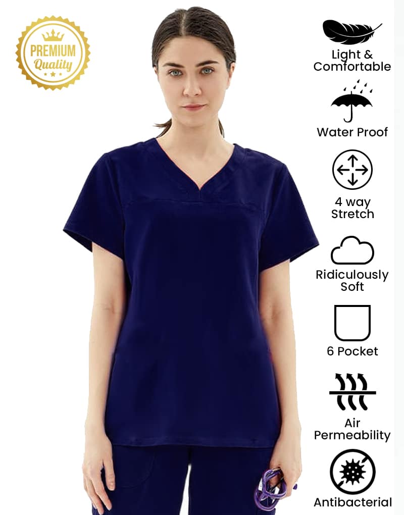 Celest Premium Half Sleeves Medical Scrubs - Female