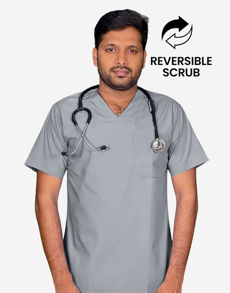 Reversible Half Sleeve Medical Scrubs - Male