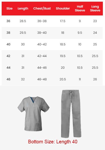 All-Day Half Sleeve Medical Scrubs - Male