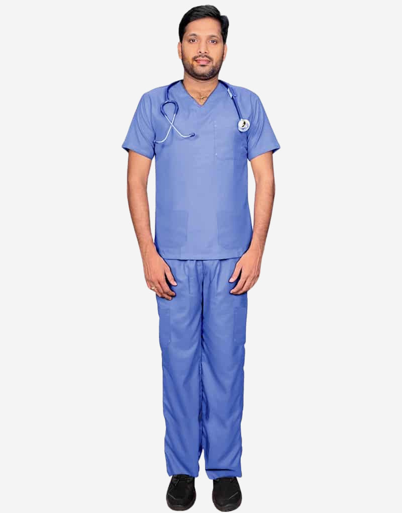 All Star 7 Pockets Half Sleeve Medical Scrubs – Male