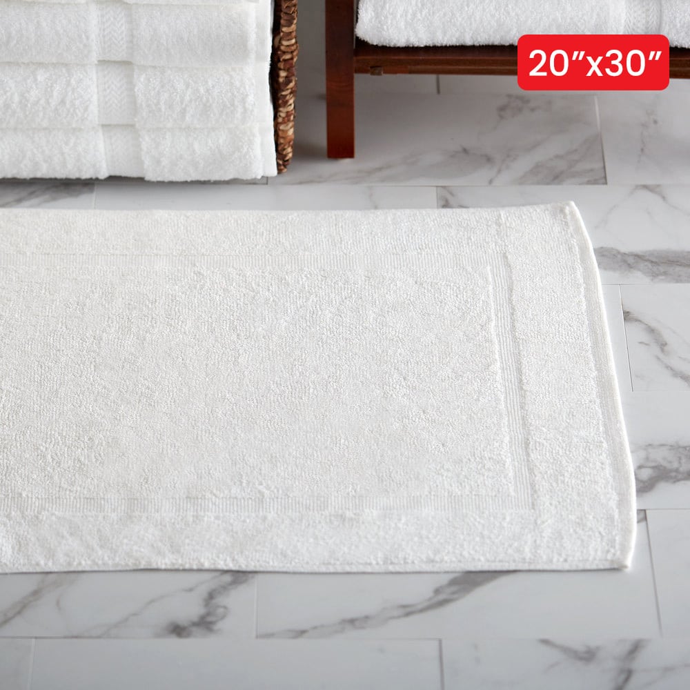 White Bath Mat - Floor Towel - 1PC (20x30)