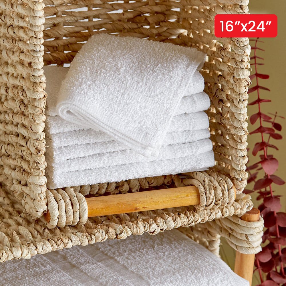 white hand towels