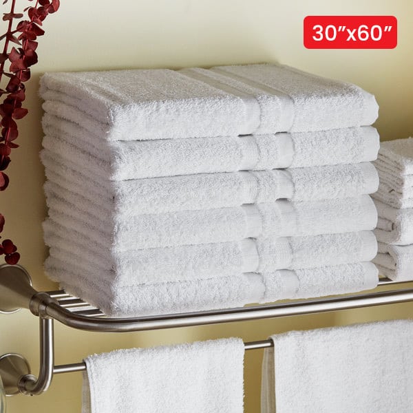 classic white bath towels