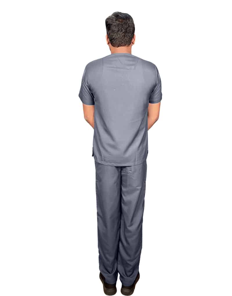 Grey Half Sleeve All-Day Medical Scrubs