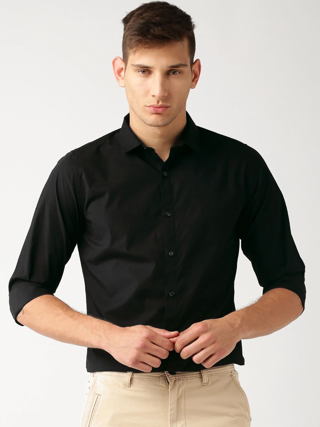 Men's Black Formal Shirt Hirawats