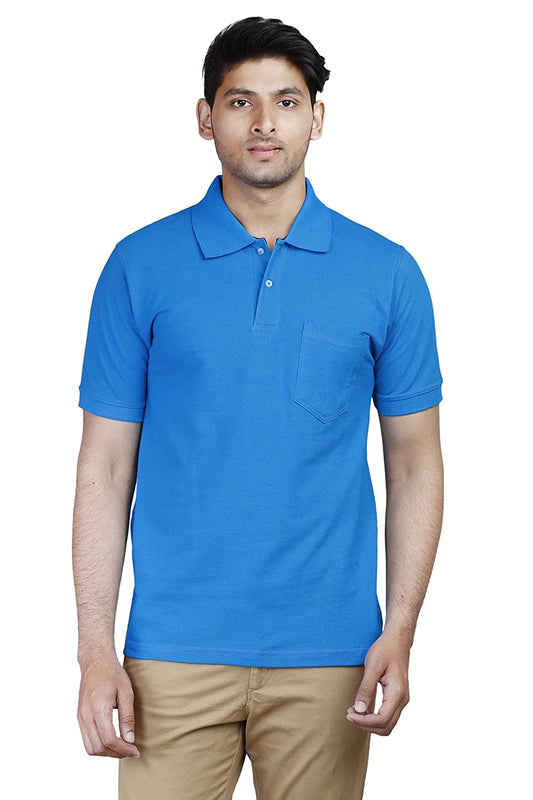Men's Blue Polo Collar t-shirt