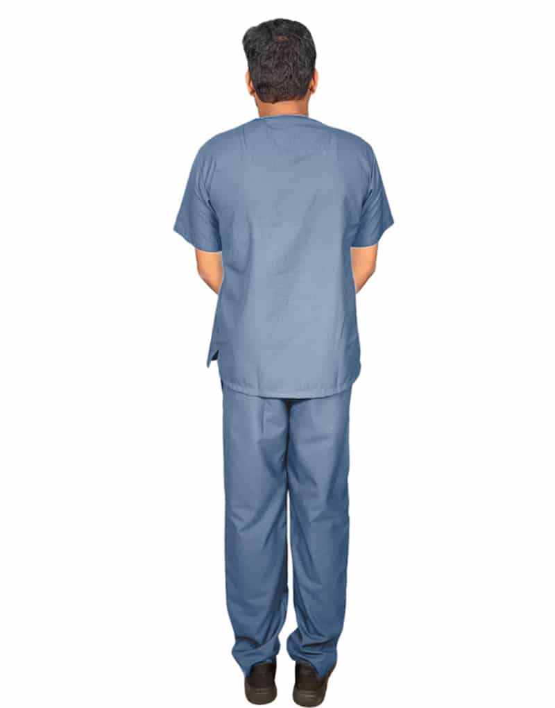 Teal All-Day Half Sleeve Round Neck 3 Buttons Medical Scrubs