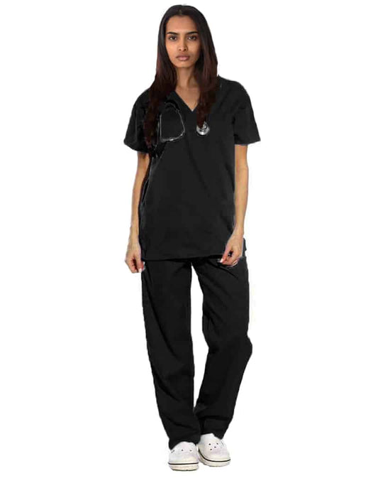 Black Originals Half Sleeve Medical Scrubs