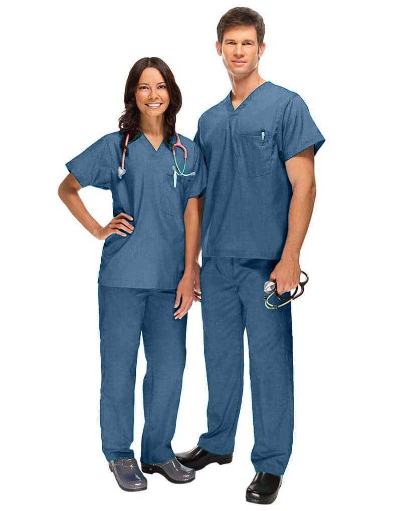 grey Medical Uniform Scrub - Half Sleeve