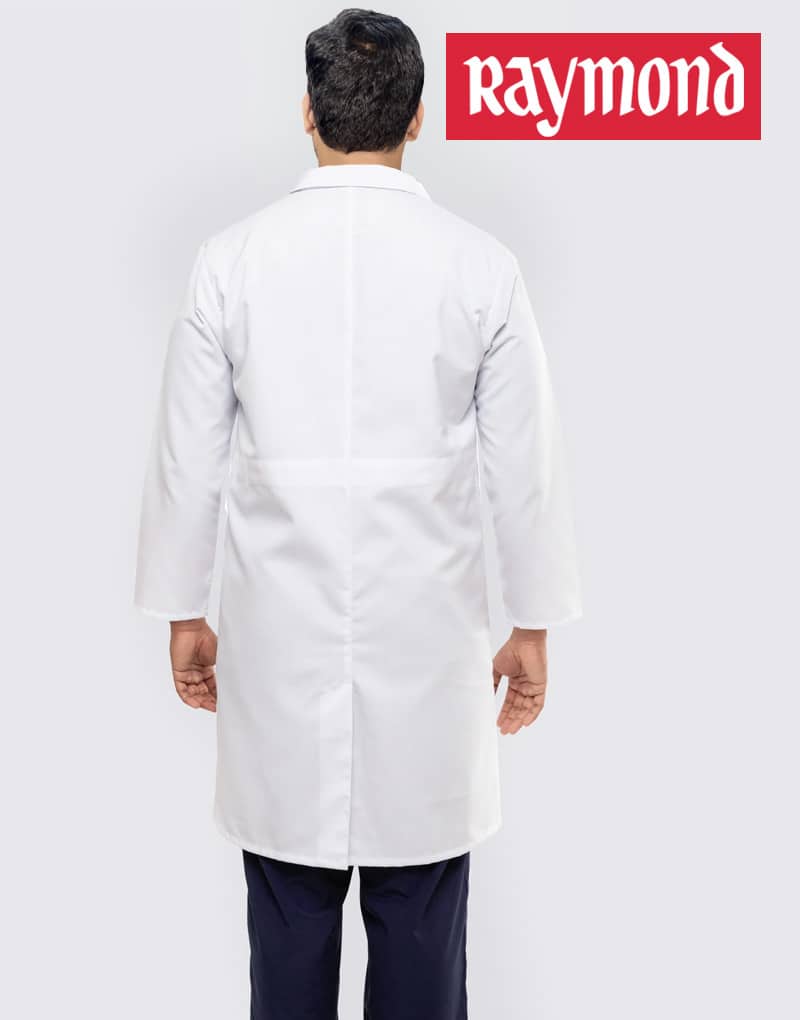 Raymond White Long Lab Coat Back
