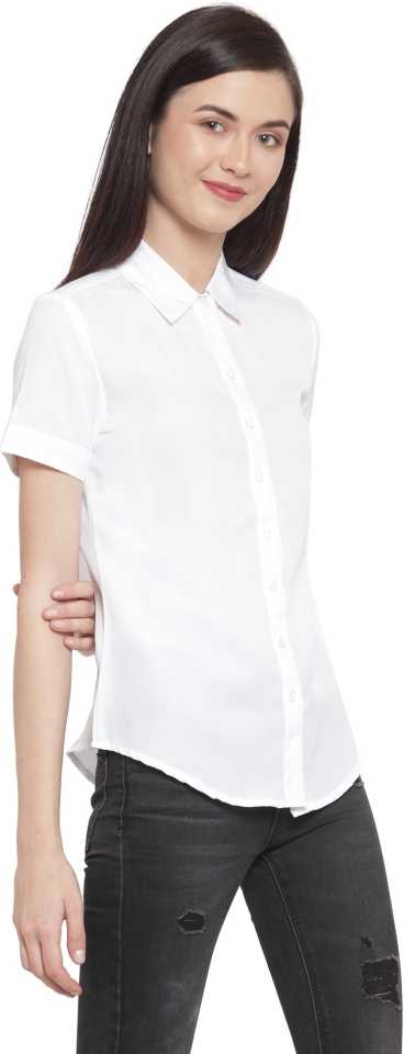 Women's Half Hands White Shirt Fabrics