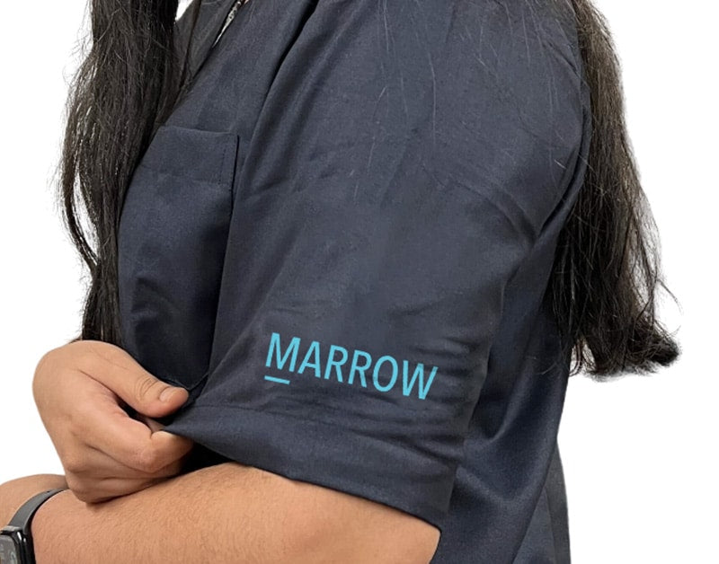 Blue Black All Day Half Sleeve Medical Scrubs - Marrow