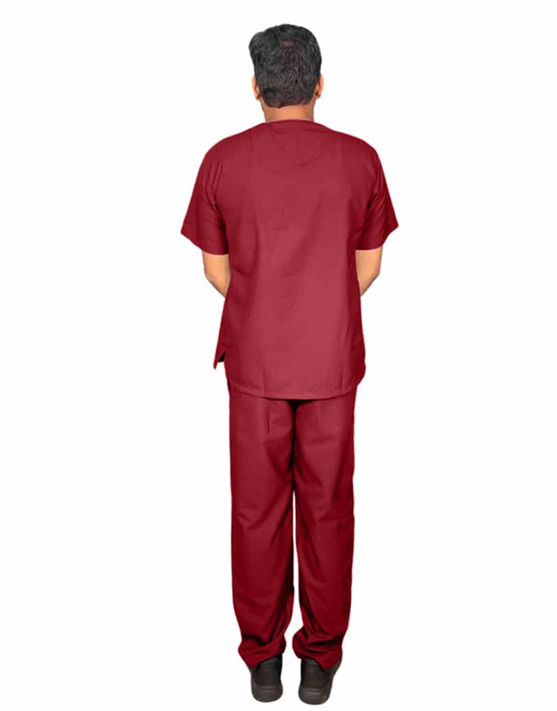 Maroon Half Sleeve All-Day Medical Uniform Scrubs
