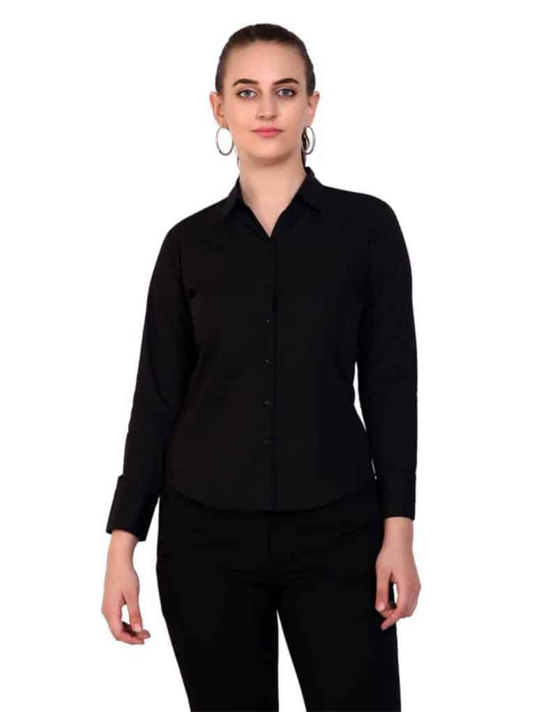 Women's Black Formal Shirt