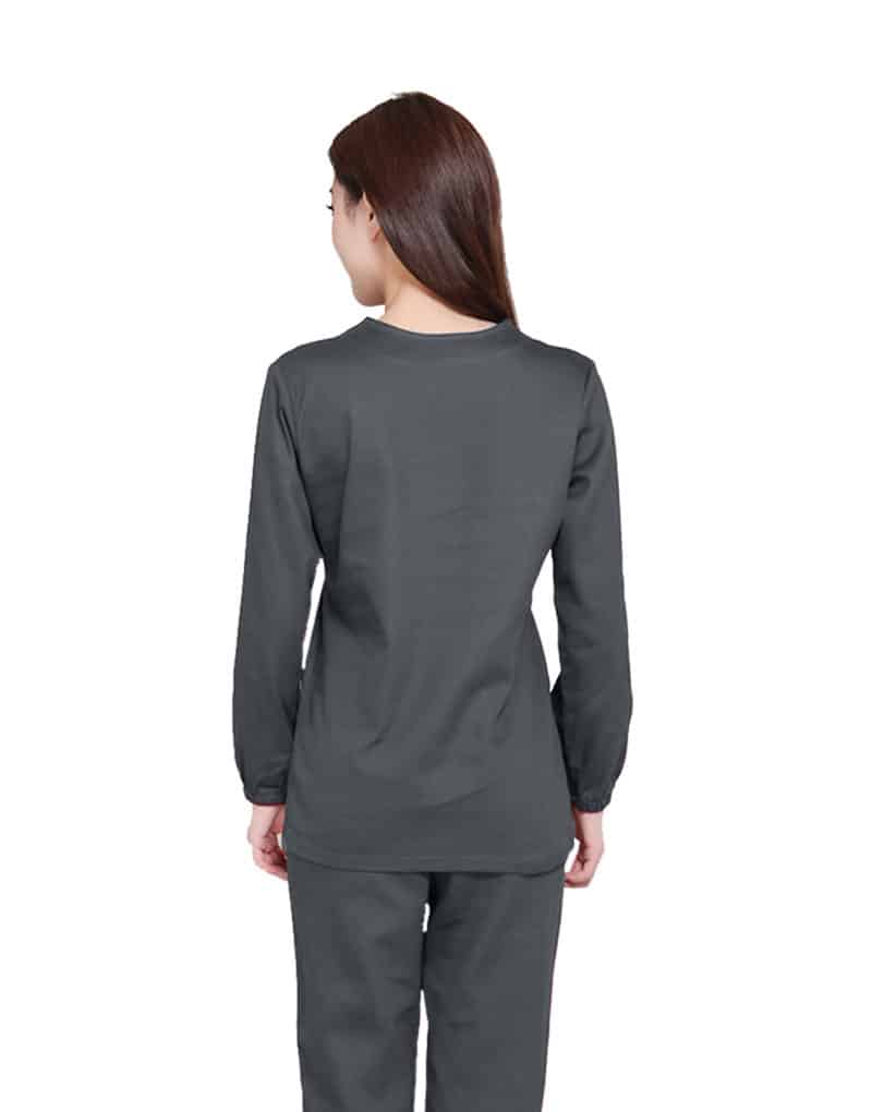 Dark Grey Medical Uniform Scrub - Full Sleeve