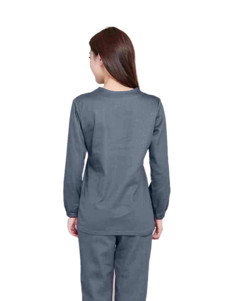 Grey Medical Uniform Scrub - Full Sleeves