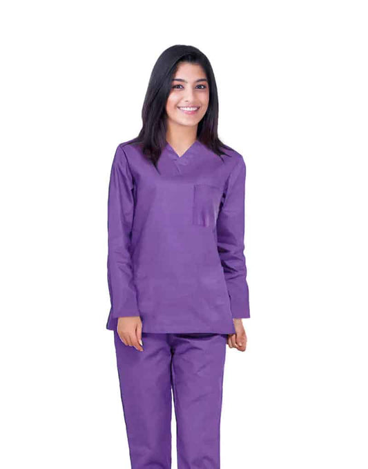 Violet Full Sleeve All-Day Medical Scrubs