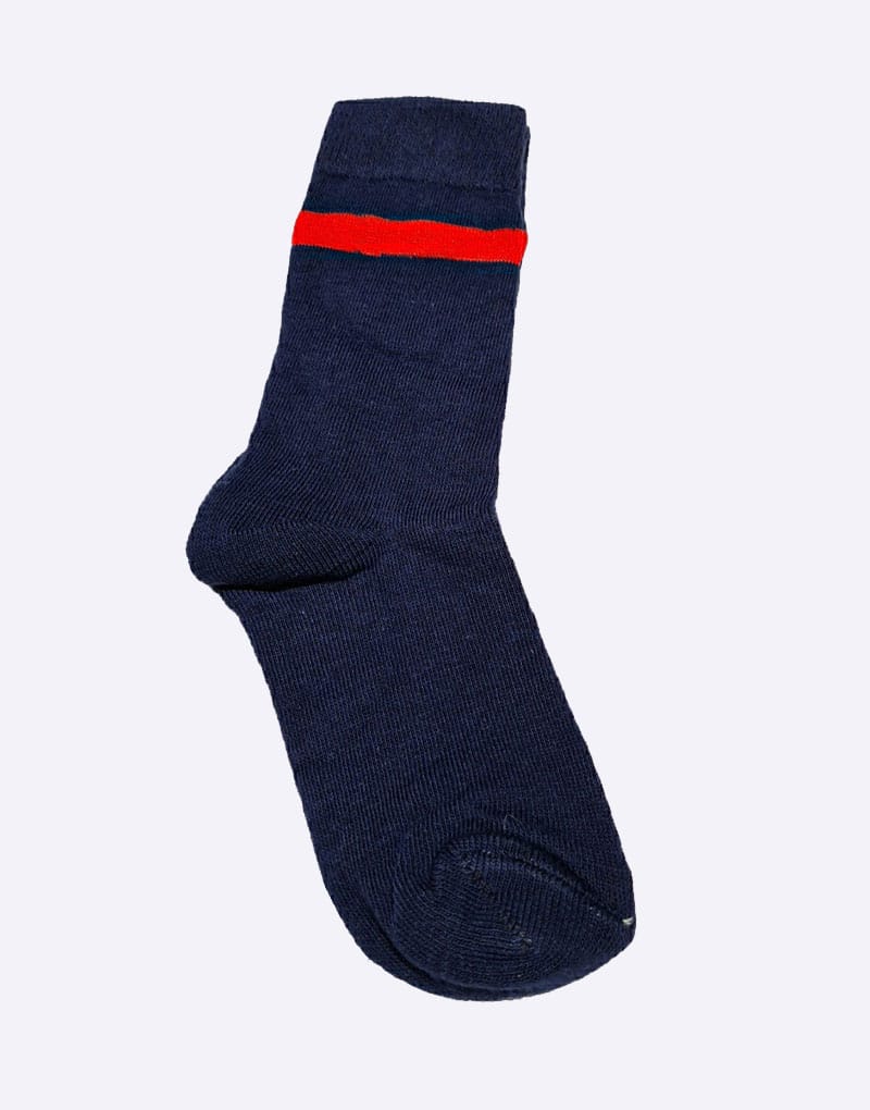 Navy Blue With Red Single Stripe