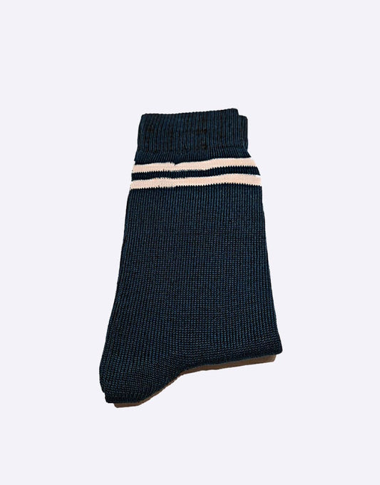 Olive Green With Cream Double Stripe